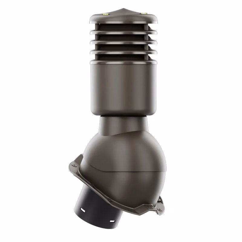 Kominek wentylacyjny Smartline profil T18 fi 125mm ocieplony - ciemny brązowy (RAL8019)