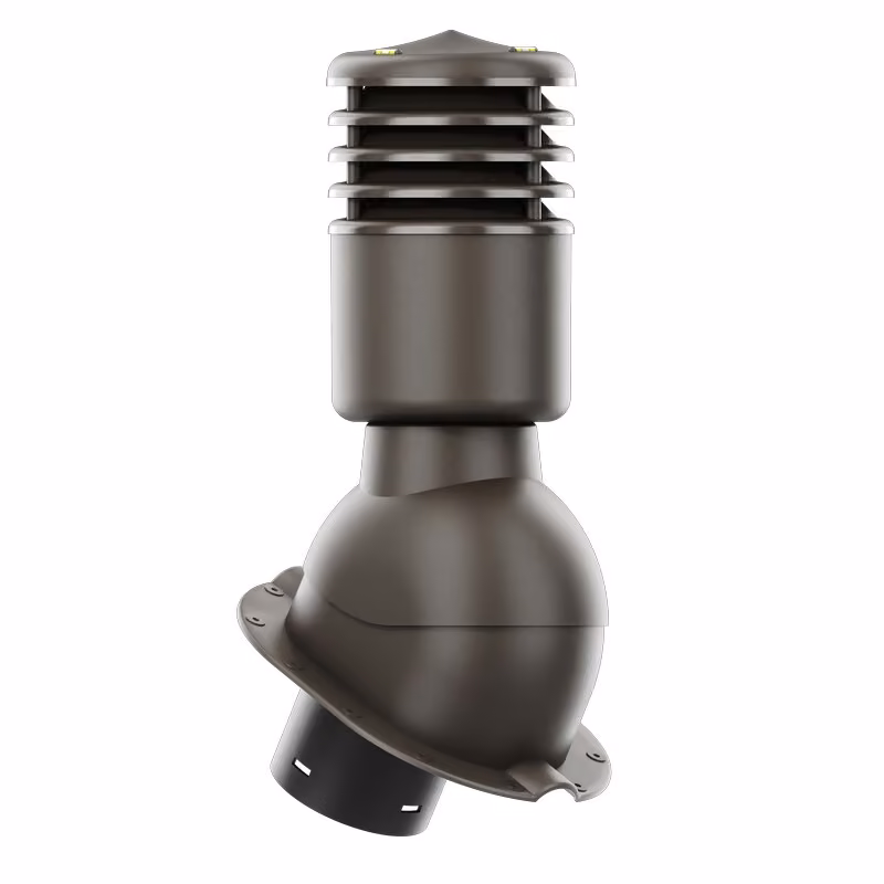 Kominek wentylacyjny Smartline profil M fi 125mm ocieplony - ciemny brązowy (RAL8019)