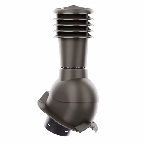 Kominek wentylacyjny Smartline profil T35 fi 125mm nieocieplony - ciemny brąz (RAL8019)