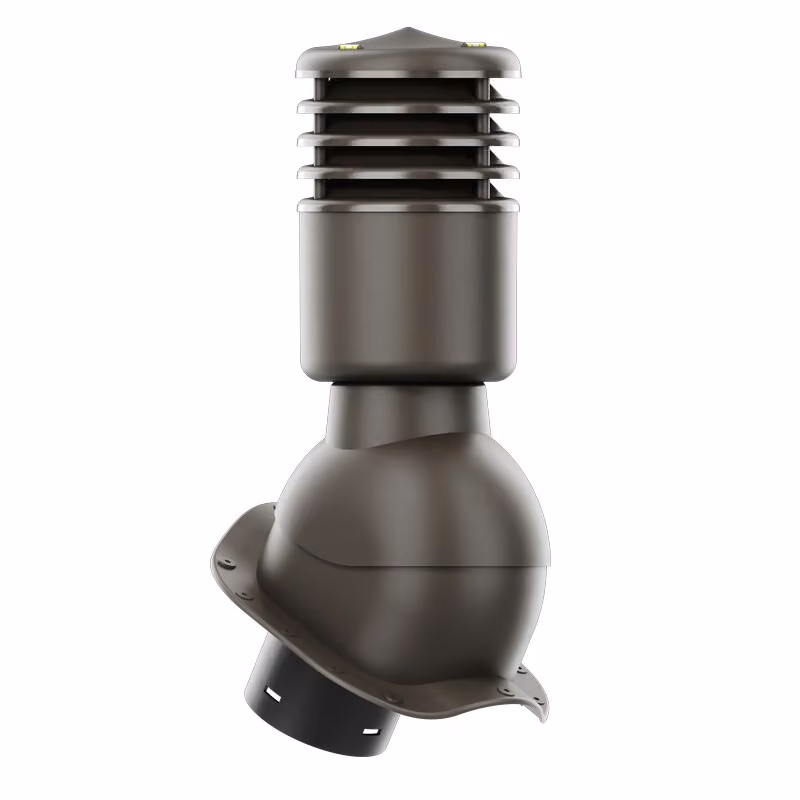 Kominek wentylacyjny Smartline profil W fi 125mm ocieplony - ciemny brązowy (RAL8019)