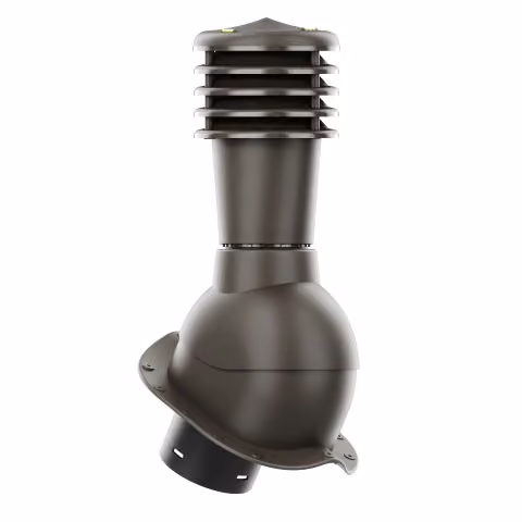 Kominek wentylacyjny Smartline profil N fi 125mm nieocieplony - ciemny brązowy (RAL8019)