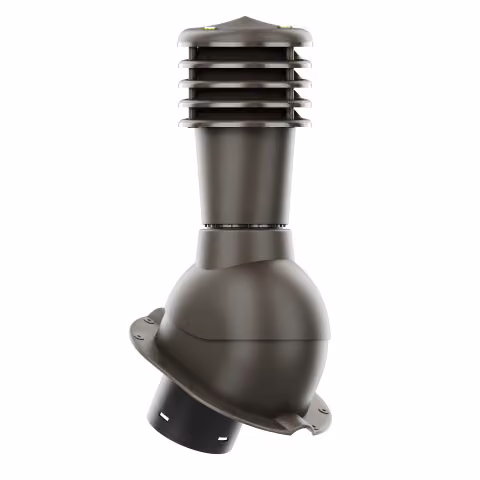 Kominek wentylacyjny Smartline profil M fi 125mm nieocieplony - ciemny brązowy (RAL8019)