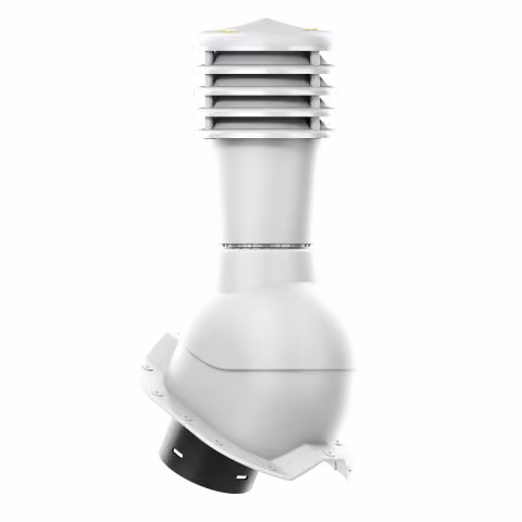 Kominek wentylacyjny Smartline profil T-35 fi 125mm nieocieplony - jasnoszary (RAL7036)