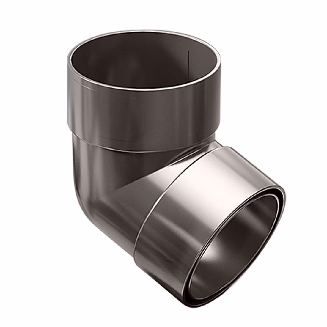 Kolanko dwukielichowe 67,5° ProAqua 90 mm - ciemny brązowy (RAL8019)