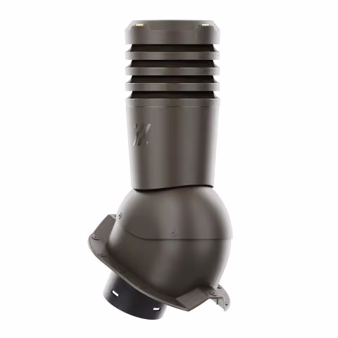 Kominek wentylacyjny Ecoline do blachy trapezowej profil T35 fi 125mm - ciemny brąz (RAL8019)