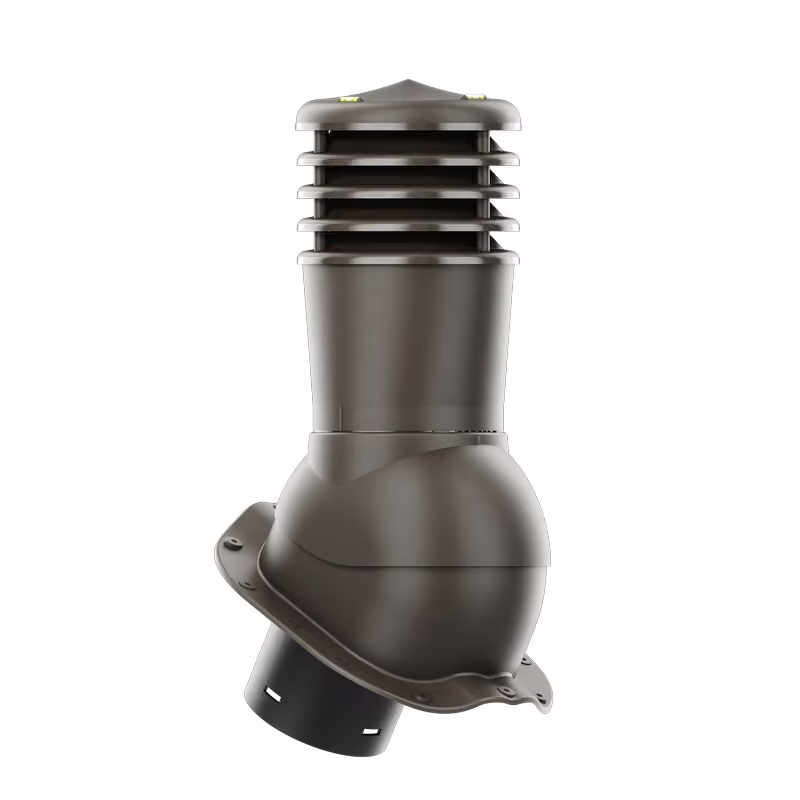 Kominek wentylacyjny Smartline profil F fi 150mm nieocieplony - ciemny brąz (RAL8019)