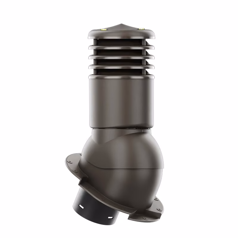 Kominek wentylacyjny Smartline karpiówka fi 150mm ocieplony - ciemny brązowy (RAL8019)