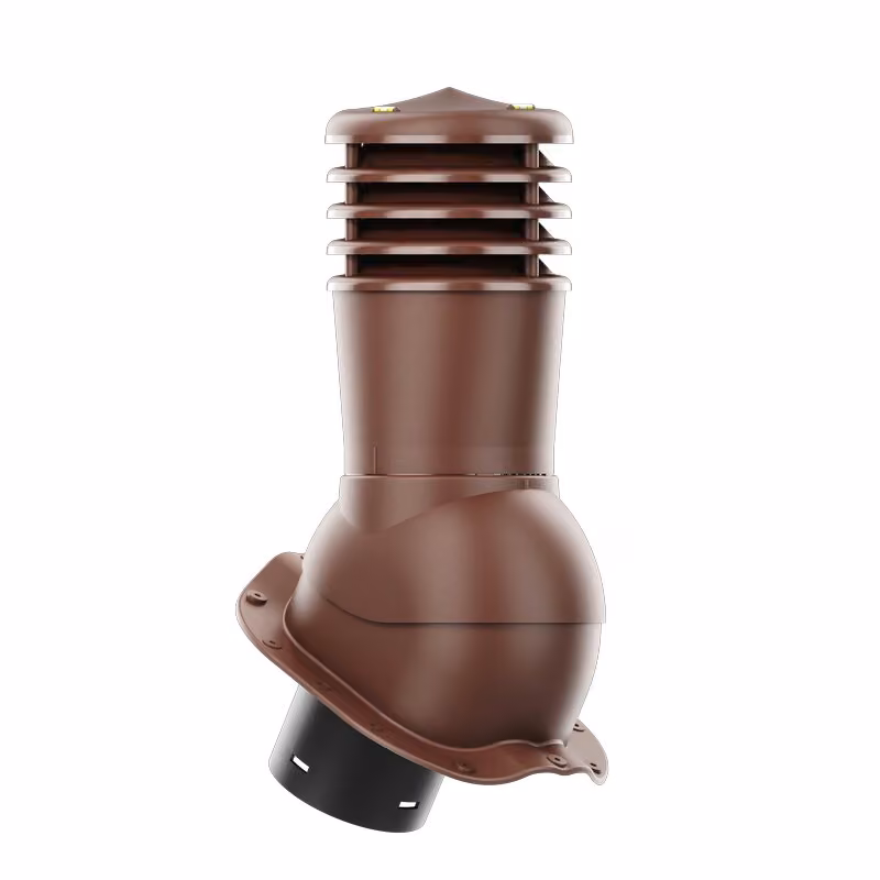 Kominek wentylacyjny Smartline profil F fi 150mm nieocieplony - brązowy (RAL8017)