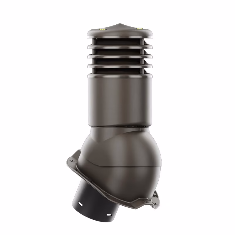 Kominek wentylacyjny Smartline profil T18 fi 150mm ocieplony - ciemny brązowy (RAL8019)