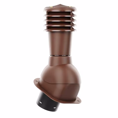 Kominek wentylacyjny Smartline profil H fi 125mm nieocieplony - brązowy (RAL8017)