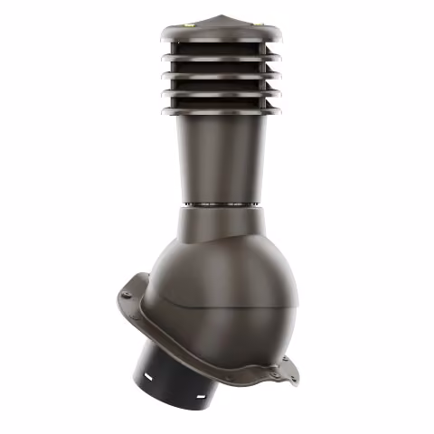 Kominek wentylacyjny Smartline profil F fi 125mm nieocieplony - ciemny brązowy (RAL8019)
