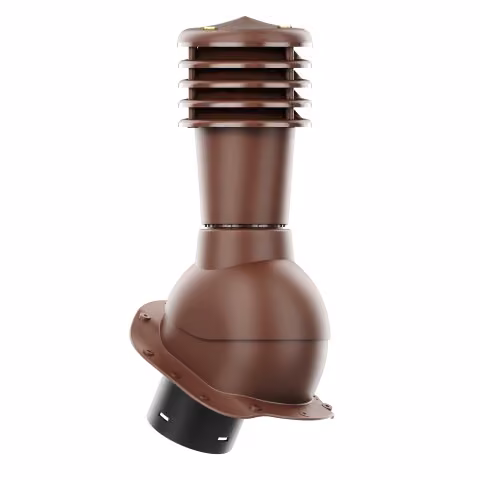 Kominek wentylacyjny Smartline profil B fi 125mm nieocieplony - brązowy (RAL8017)