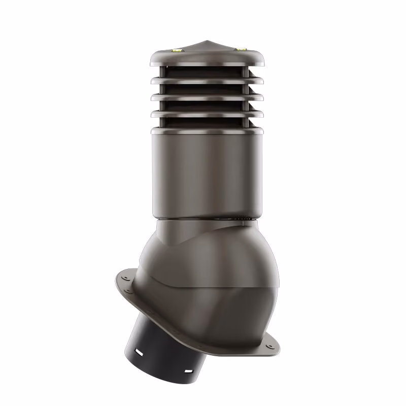 Kominek wentylacyjny Smartline profil H fi 150mm ocieplony - ciemny brązowy (RAL8019)