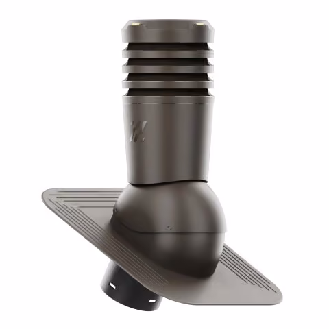 Kominek wentylacyjny Ecoline pod gont/pape fi 125mm - ciemny brąz (RAL8019)