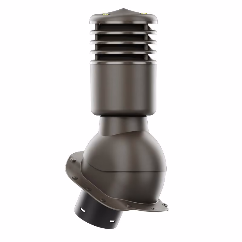 Kominek wentylacyjny Smartline profil B fi 125mm ocieplony - ciemny brązowy (RAL8019)