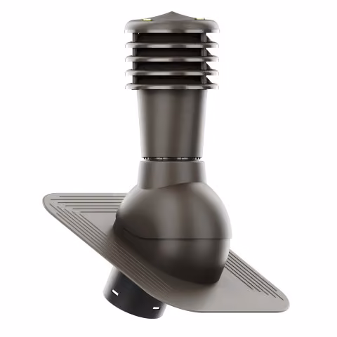 Kominek wentylacyjny Smartline pod gont/pape fi 125mm nieocieplony - ciemny brązowy (RAL8019)