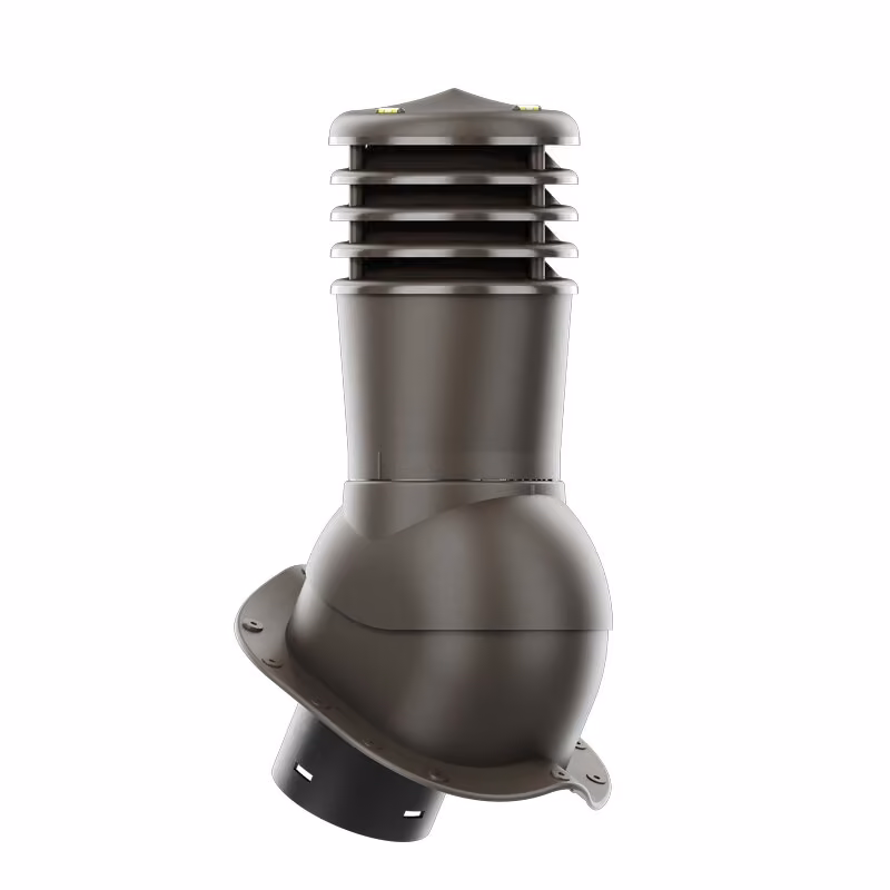 Kominek wentylacyjny Smartline profil N fi 150mm nieocieplony - ciemny brązowy (RAL8017)