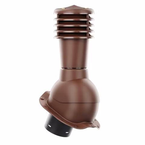 Kominek wentylacyjny Smartline profil F fi 125mm nieocieplony - brązowy (RAL8017)