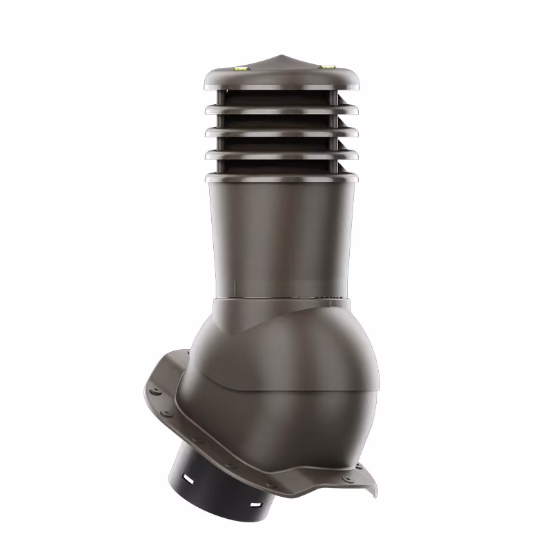 Kominek wentylacyjny Smartline profil R fi 150mm nieocieplony - ciemny brązowy (RAL8019)