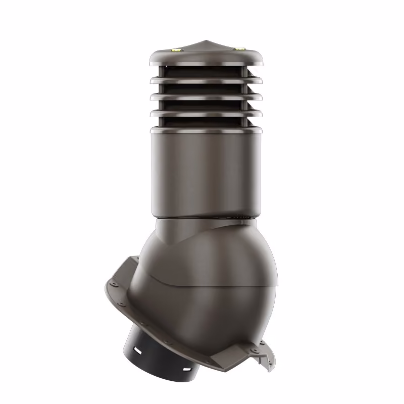 Kominek wentylacyjny Smartline profil T35 fi 150mm ocieplony - ciemny brązowy (RAL8019)