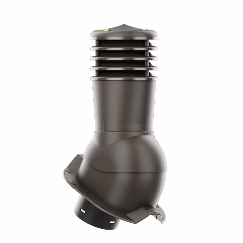 Kominek wentylacyjny Smartline profil T35 fi 150mm nieocieplony - ciemny brązowy (RAL8019)