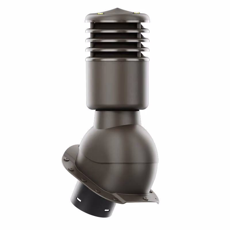 Kominek wentylacyjny Smartline profil A fi 125mm ocieplony - ciemny brąz (RAL8019)