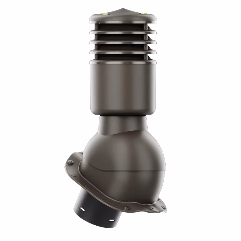 Kominek wentylacyjny Smartline profil G fi 125mm ocieplony - ciemny brązowy (RAL8019)