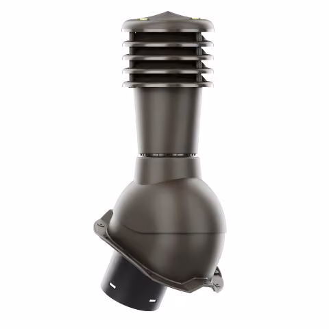 Kominek wentylacyjny Smartline profil T18 fi 125mm nieocieplony - ciemny brązowy (RAL8019)