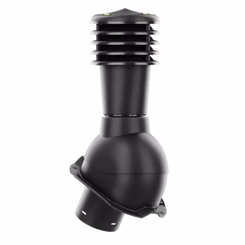 Kominek wentylacyjny Smartline profil T18 fi 125mm nieocieplony - czarny (RAL9005)