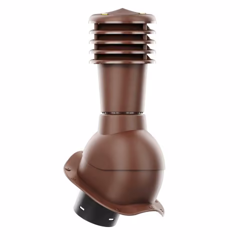 Kominek wentylacyjny Smartline profil W fi 125mm nieocieplony - brązowy (RAL8017)