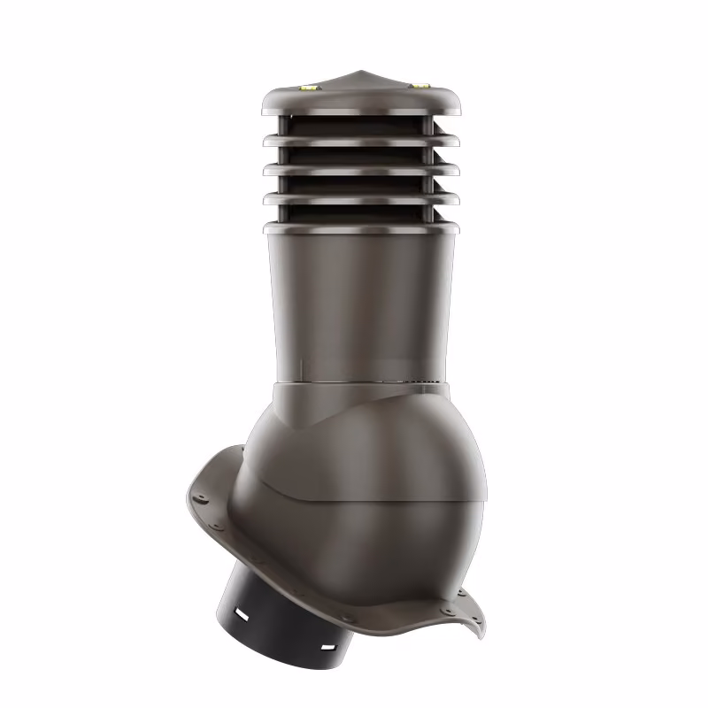 Kominek wentylacyjny Smartline profil W fi 150mm nieocieplony - ciemny brązowy (RAL8019)