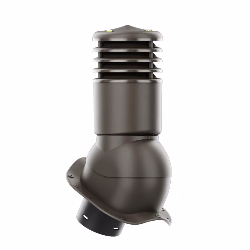 Kominek wentylacyjny Smartline profil W fi 150mm ocieplony - ciemny brązowy (RAL8019)